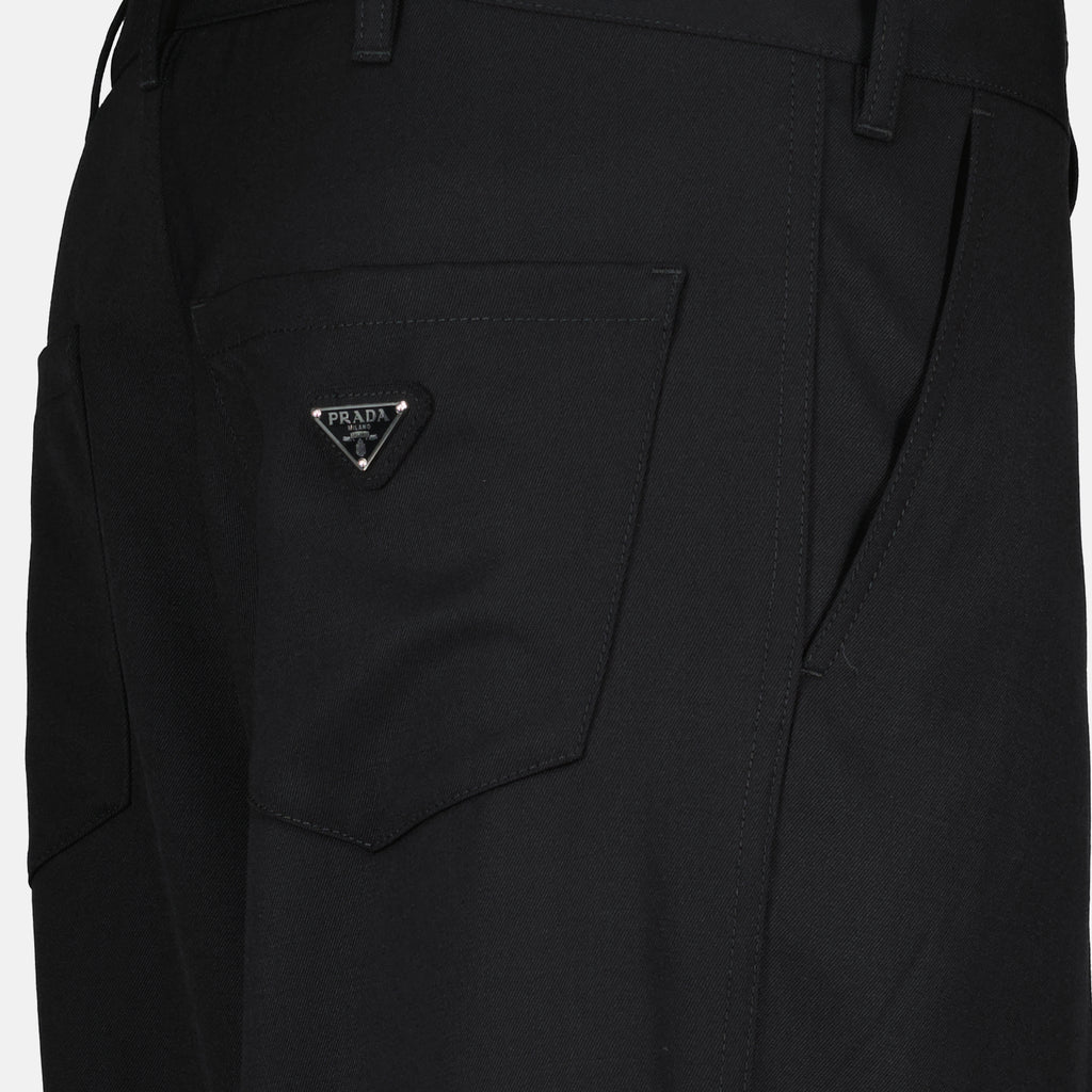 Pantalons Pantalon en laine Prada Noir Homme
