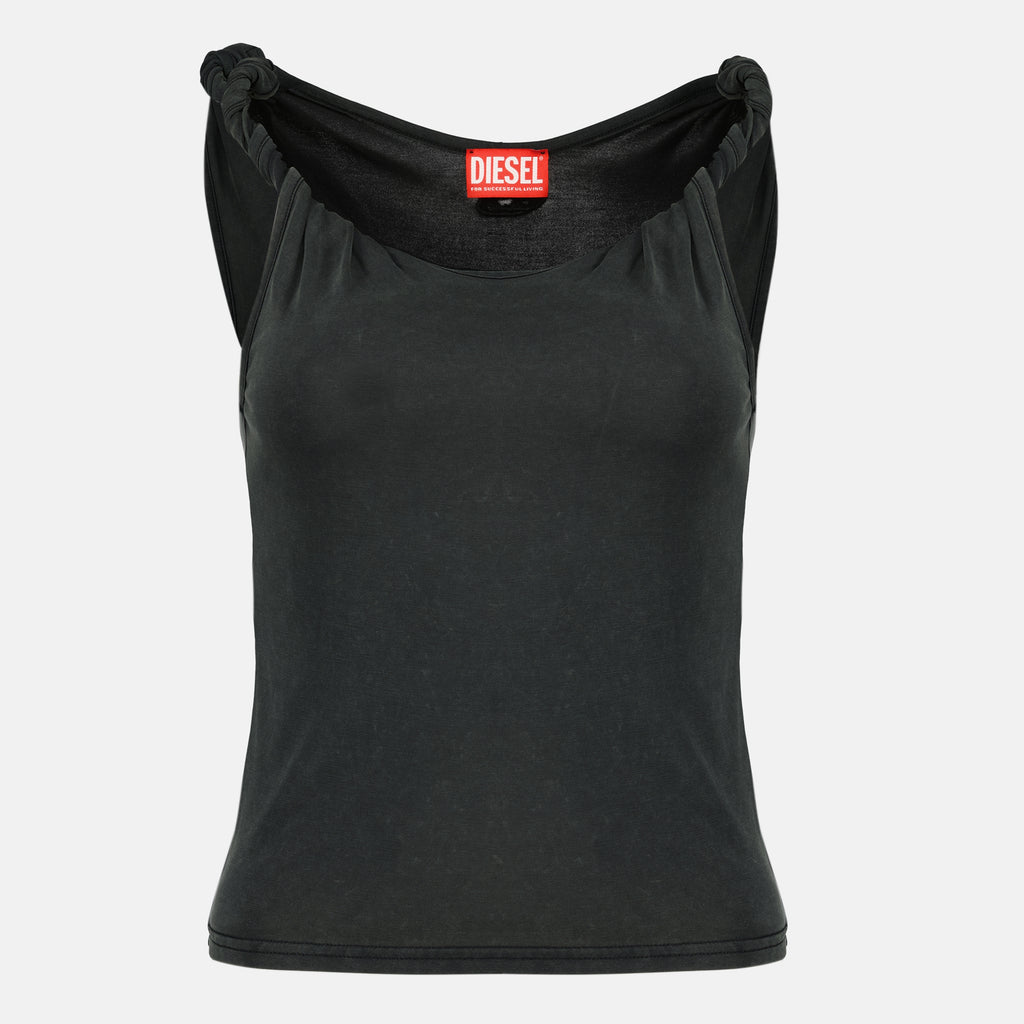 Bild des schwarzen T-Twy-Top von der Marke Diesel für Frauen - Frühling-Sommer 2026 - Frontalansicht