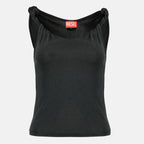 Immagine del top nero T-Twy del marchio Diesel per donna - Stagione Primavera-Estate 2026 - Vista frontale