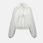 Image of the Patou Women's Iconic Cotton Blouse - Autumn-Winter 2025 - Front View