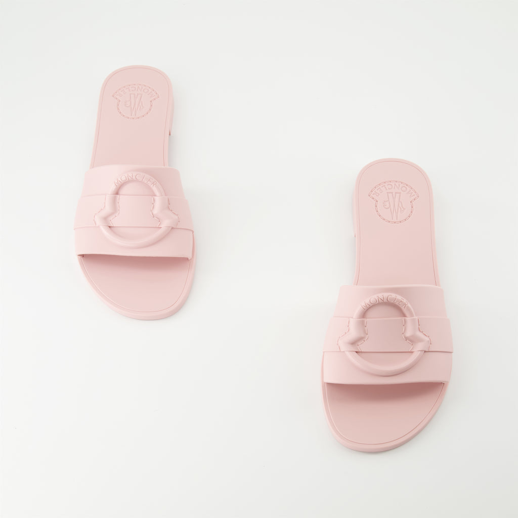 Chaussures ouvertes Sandales en caoutchouc Basile Moncler Rose Femme