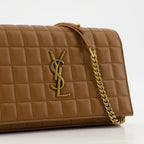 Bolsitas Pochette matelassée Cassandre Saint Laurent Marrón Femme