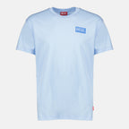 Image of the T-Norm blue cotton T-shirt by Diesel for Men - Spring-Summer 2026 - Front View