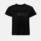 T-shirts T-shirt Numeric à frange Mm6 Noir Femme