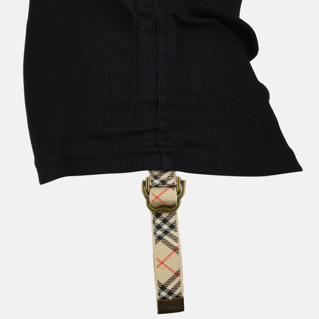 トップス コットンタンクトップ Burberry 黒 Femme