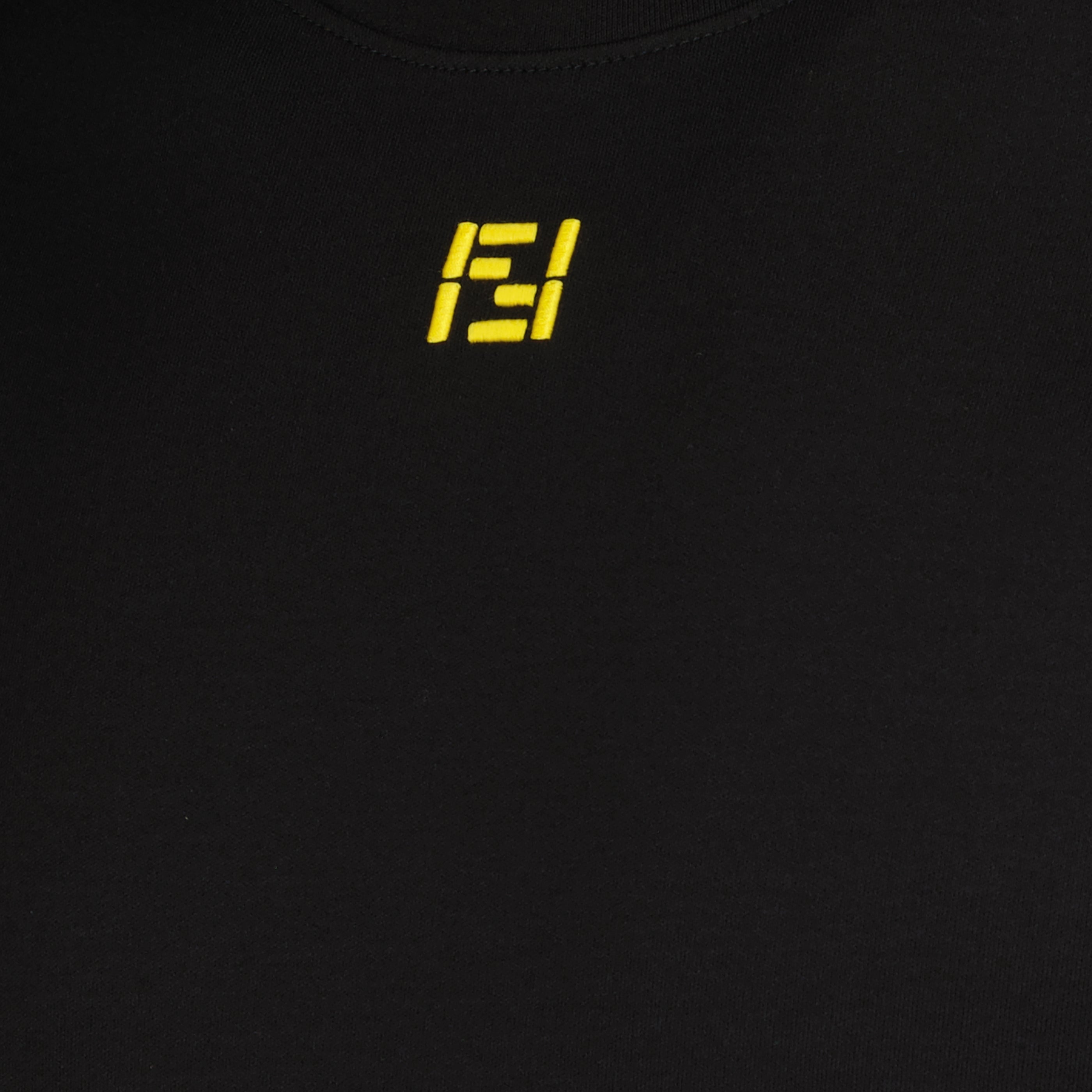 Image de l'article T-shirt FF en coton noir de la marque Fendi pour Homme - Saison Printemps-Été 2026 - Vue détaillée_1