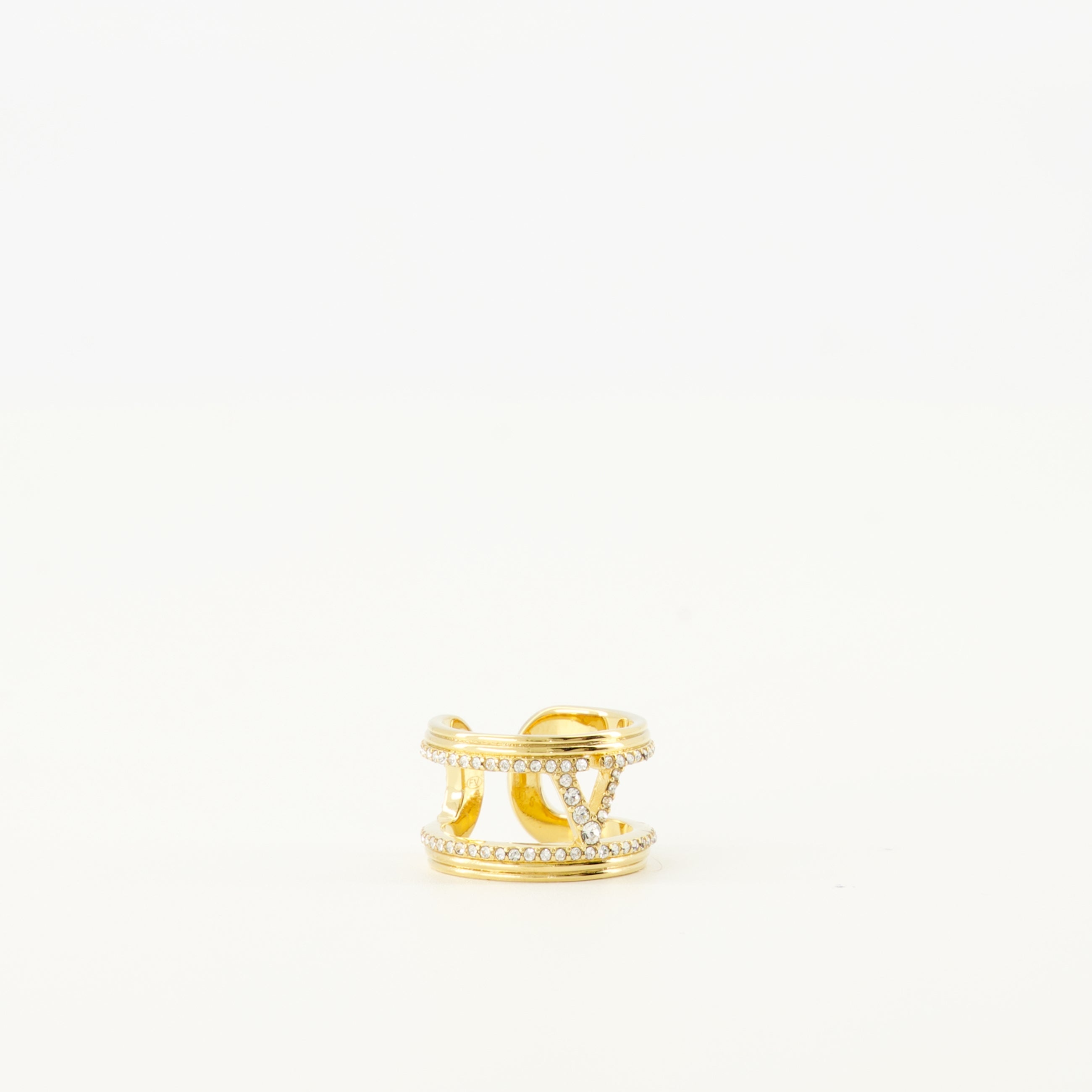 Image de l'article Bague Ovalette avec cristaux Swarovski® doré de la marque Valentino Garavani pour Femme - Saison Printemps-Été 2026 - Vue détaillée_2