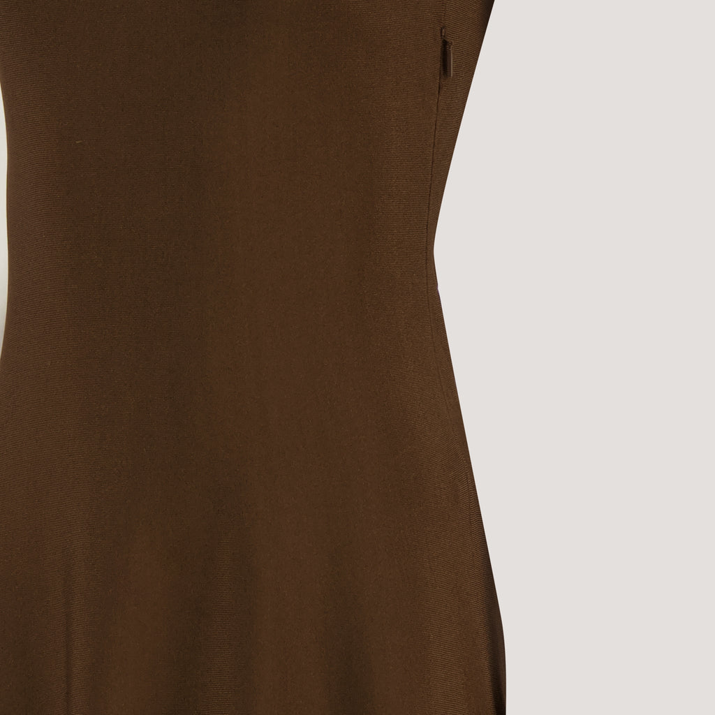 Vestidos Vestido de Tecido Fendi Marrom Femme