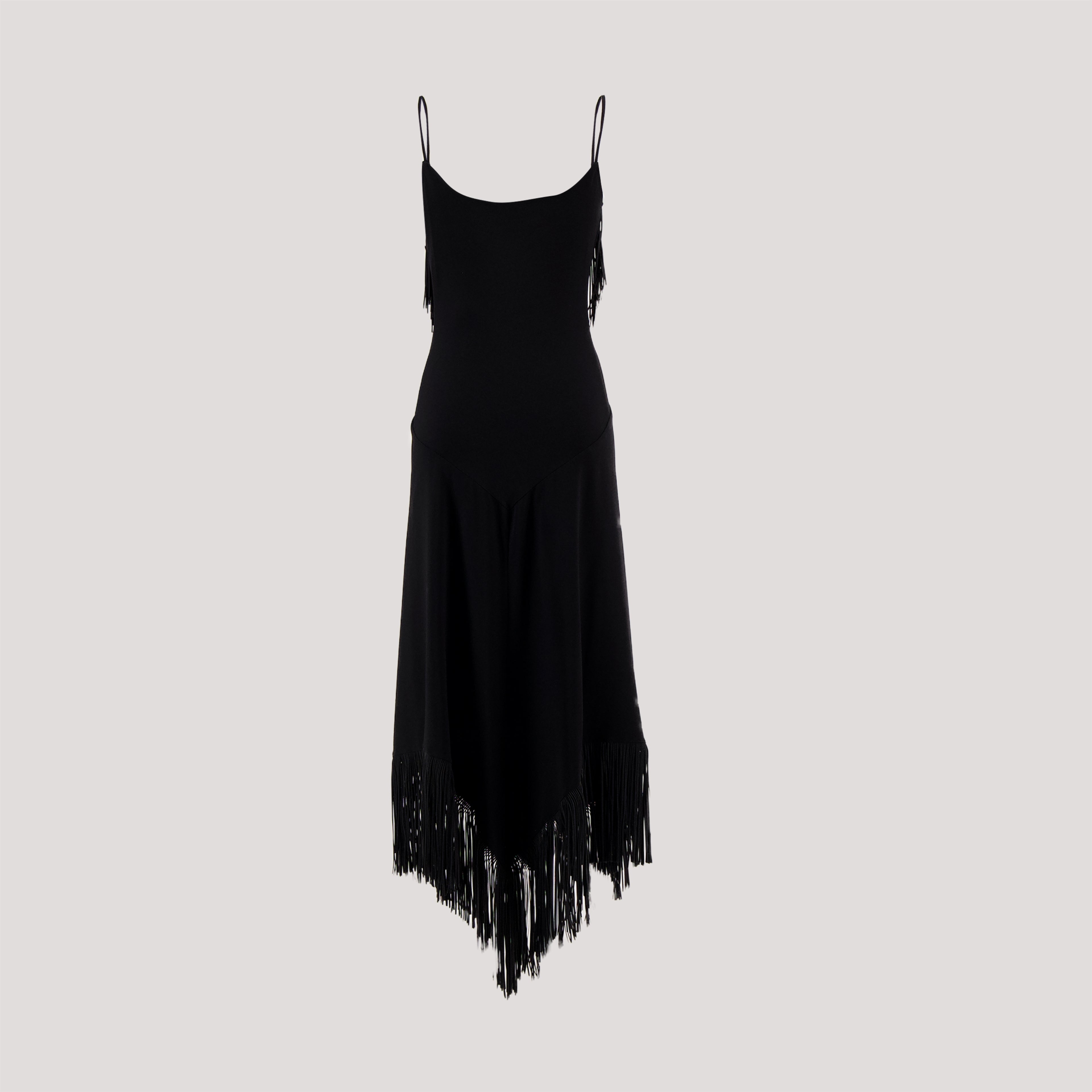 Robes Robe longue à franges Rabanne Noir Femme