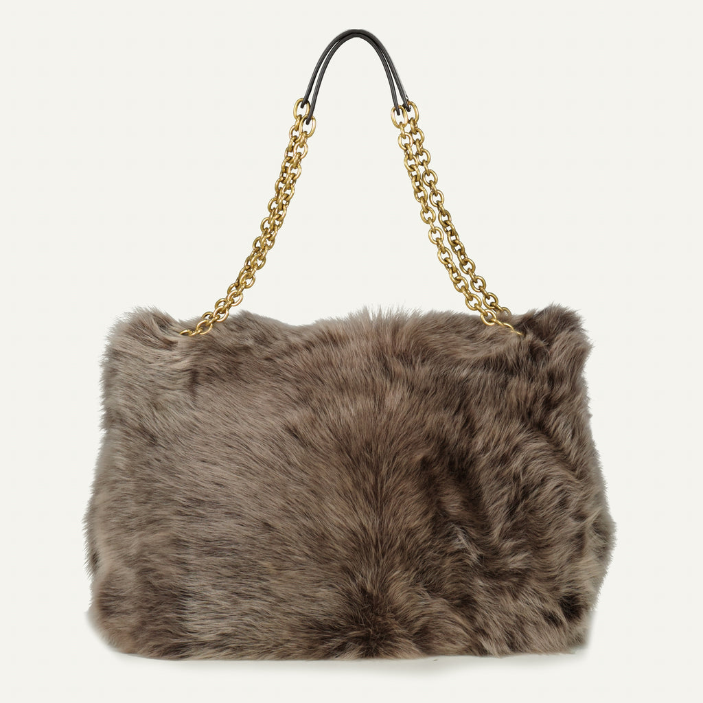 Immagine dell'articolo borsa maxi Jamie 4.3 in pelliccia sintetica di Saint Laurent per donna - Stagione Autunno-Inverno 2025 - Vista posteriore