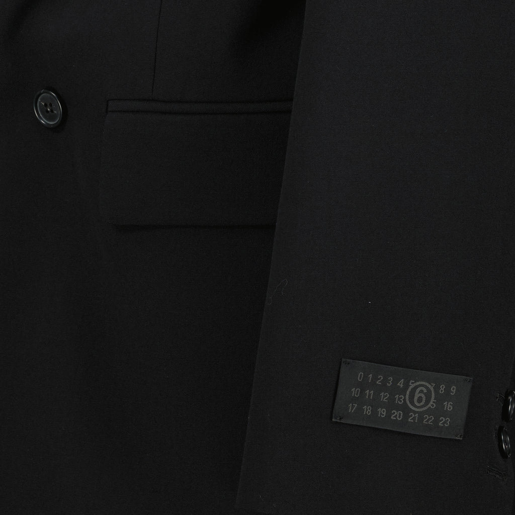 Image de l'article Blazer en laine noir de la marque Mm6 pour Femme - Saison Printemps-Été 2026 - Vue détaillée_1