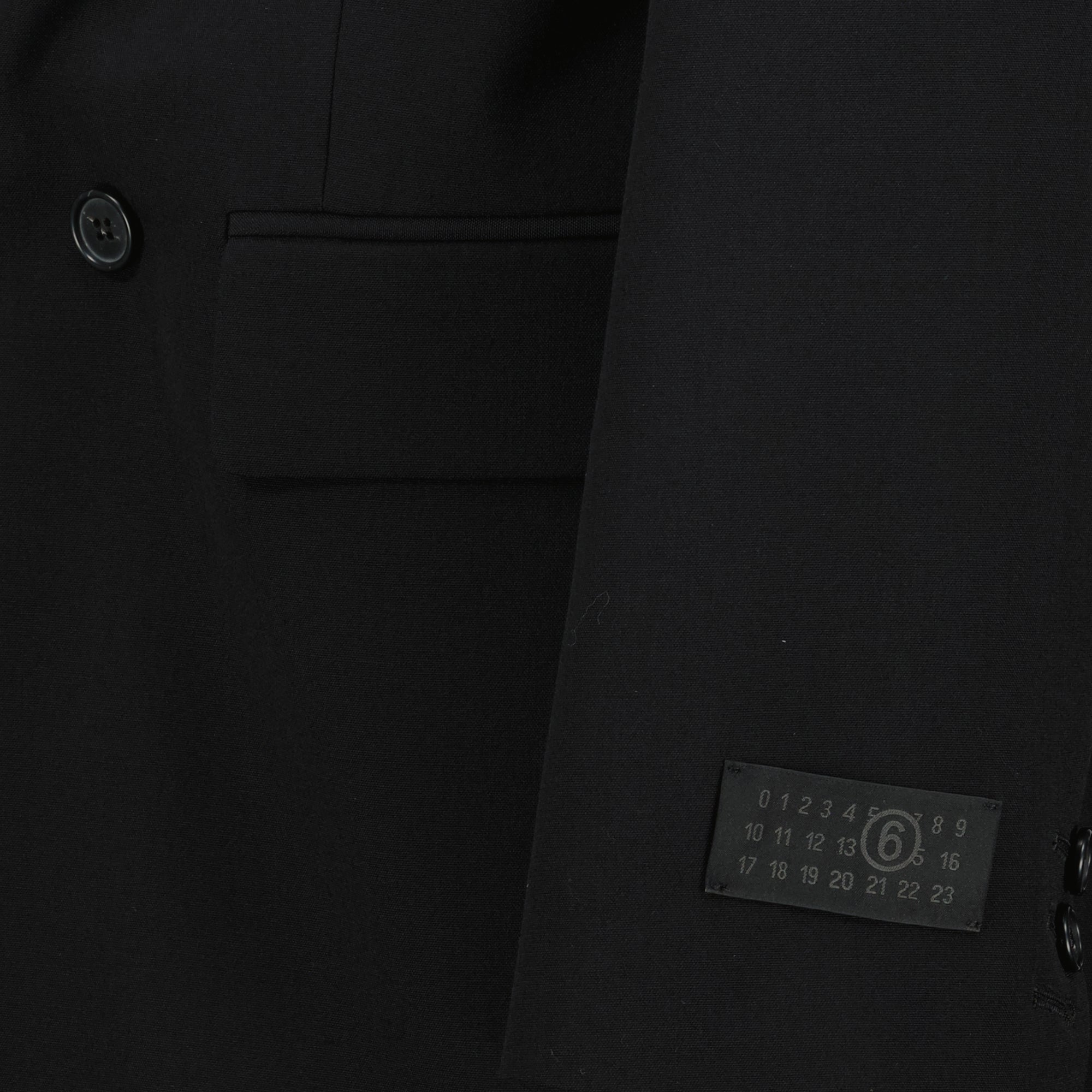 Image de l'article Blazer en laine noir de la marque Mm6 pour Femme - Saison Printemps-Été 2026 - Vue détaillée_1