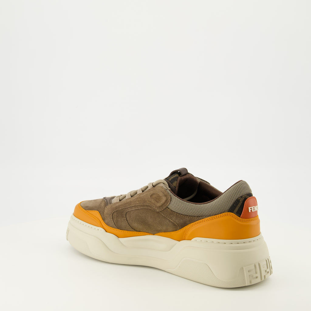 Baskets フェンディ フォース ブラウン スニーカー Fendi Marron Homme