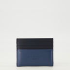 Image of the Antigona Stamped navy blue card holder from the Givenchy brand for Men - Spring-Summer 2026 - Front View