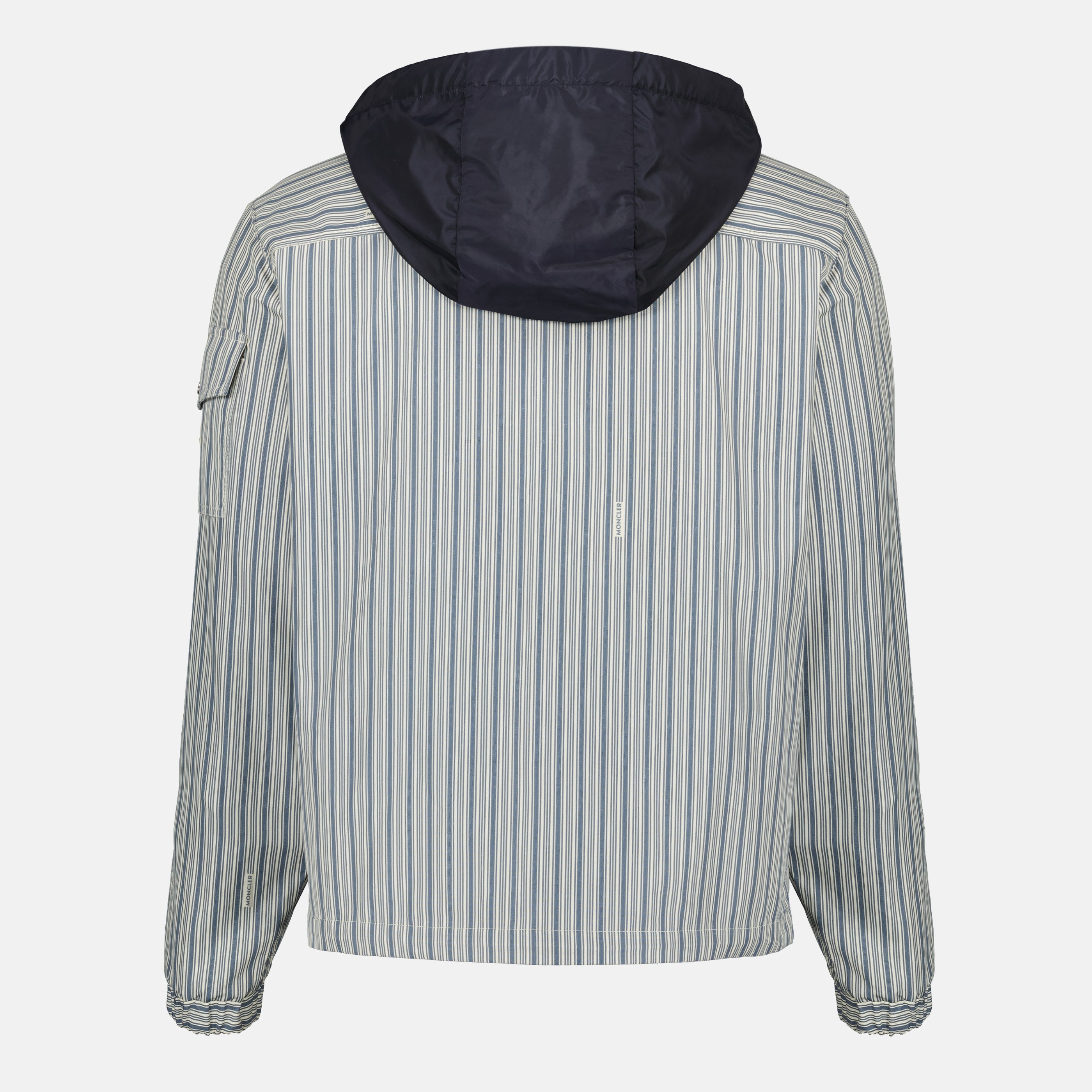 Vestes Casaco de Popeline às Riscas Havas Moncler Bleu Homme