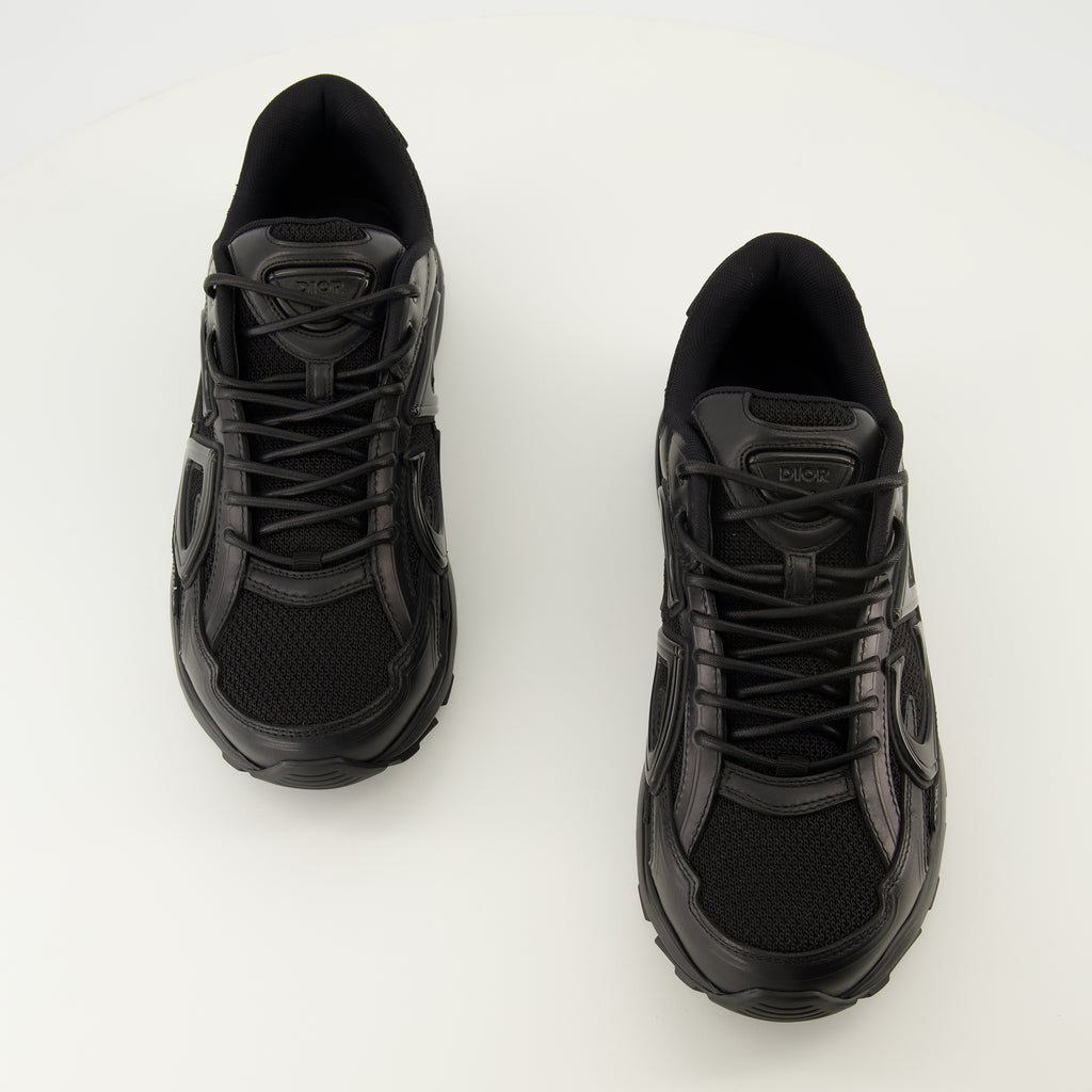 Bild der B30 schwarzen Sneakers der Marke Dior für Herren - Herbst-Winter Saison 2025 - Draufsicht auf das Paar Schuhe