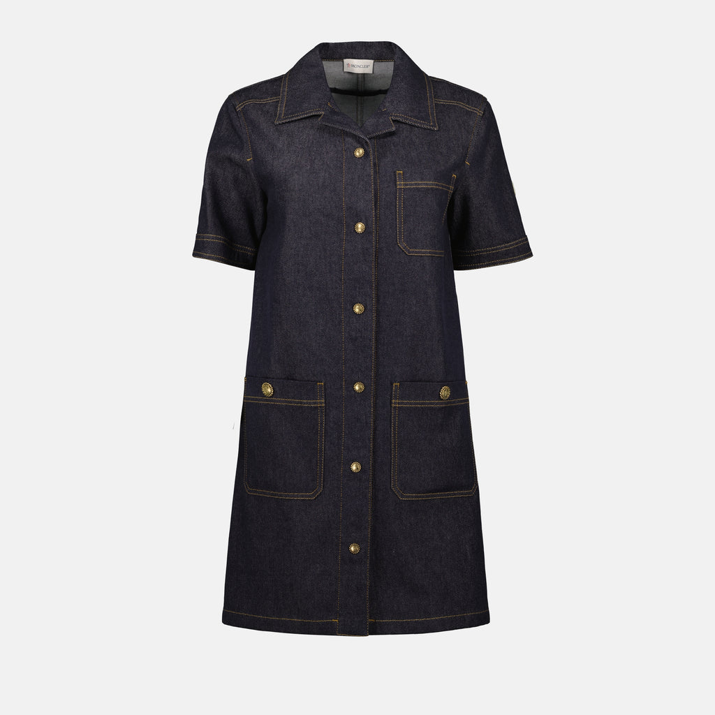 Robes Robe chemise Moncler Bleu foncé Femme