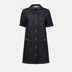Robes Robe chemise Moncler Bleu foncé Femme
