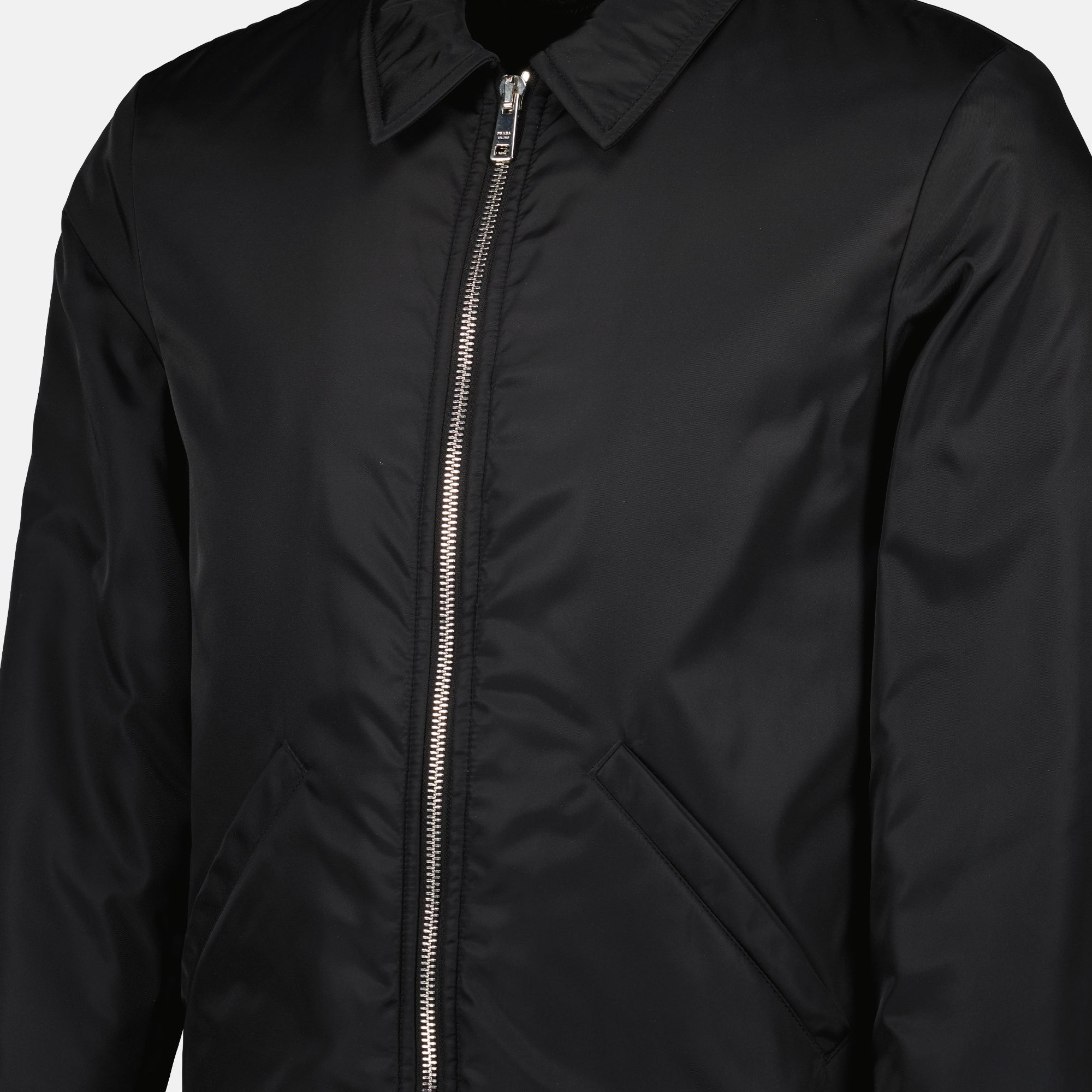 Jackets Nylon Bomber Prada Black Homme