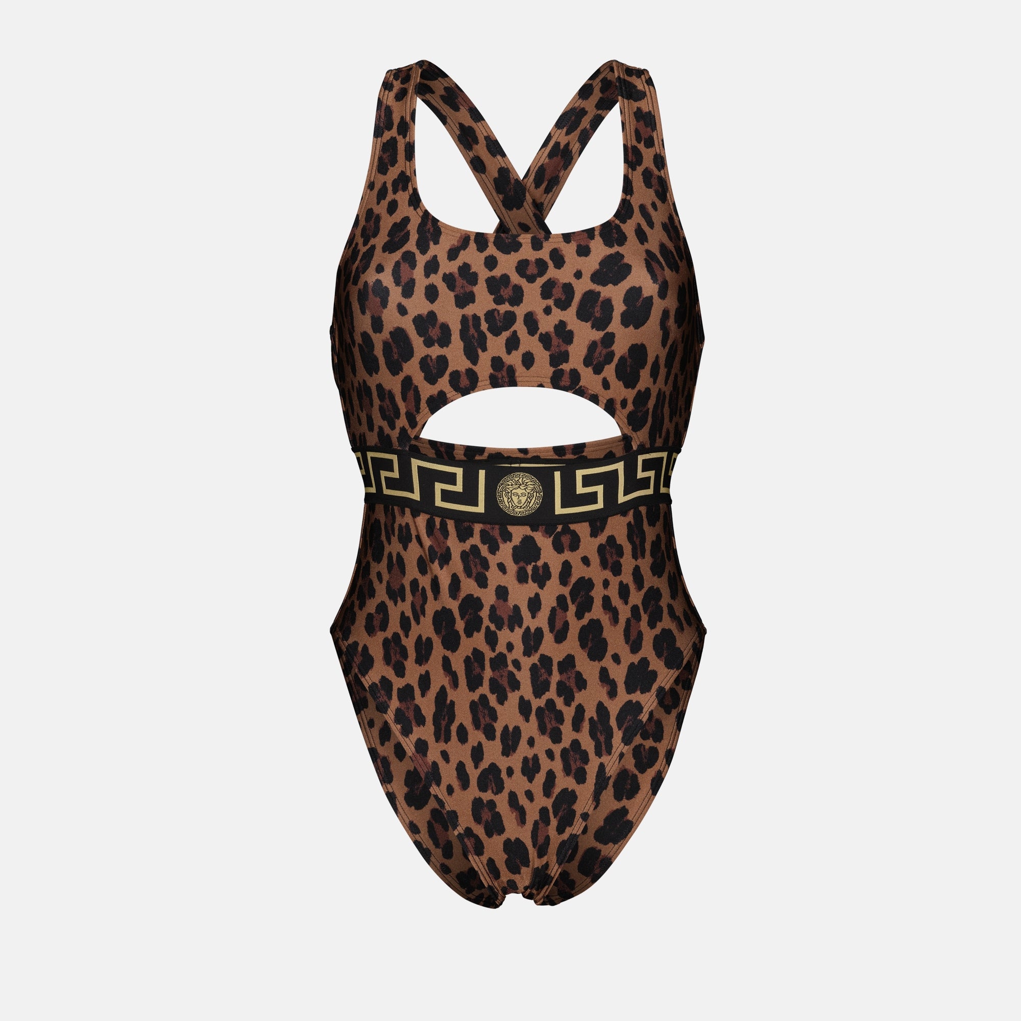 Beachwear Maillot de bain une pièce léopard Versace Marron Femme