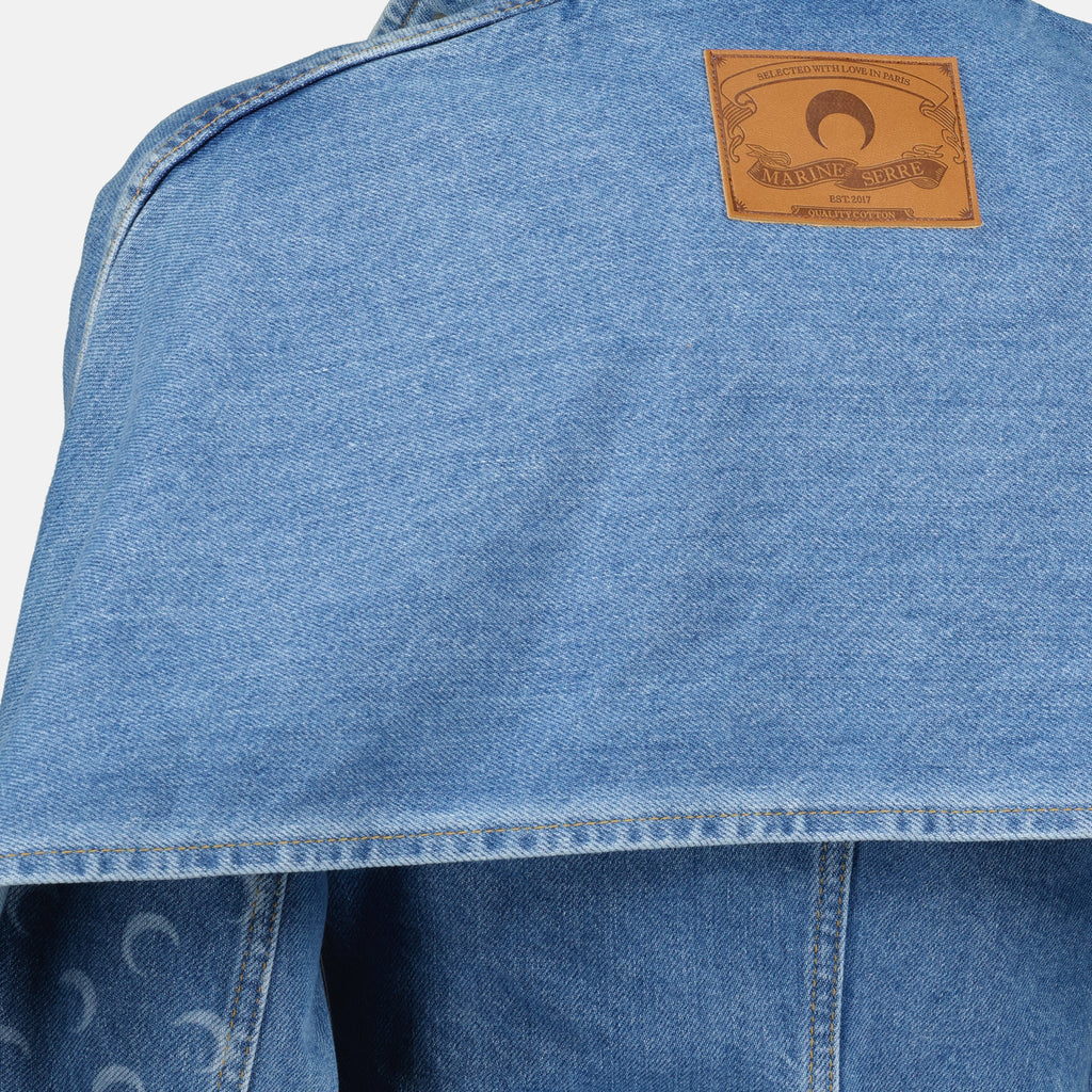 Immagine dell'articolo Giacca in Denim Moon Large di Marine Serre per Donna - Stagione Autunno-Inverno 2025 - Vista Dettagliata_1