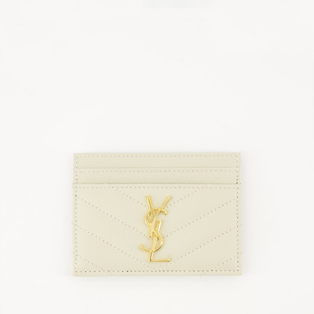 Image of the Cassandre Card Holder by Saint Laurent for Women - Autumn-Winter 2025 - Front View