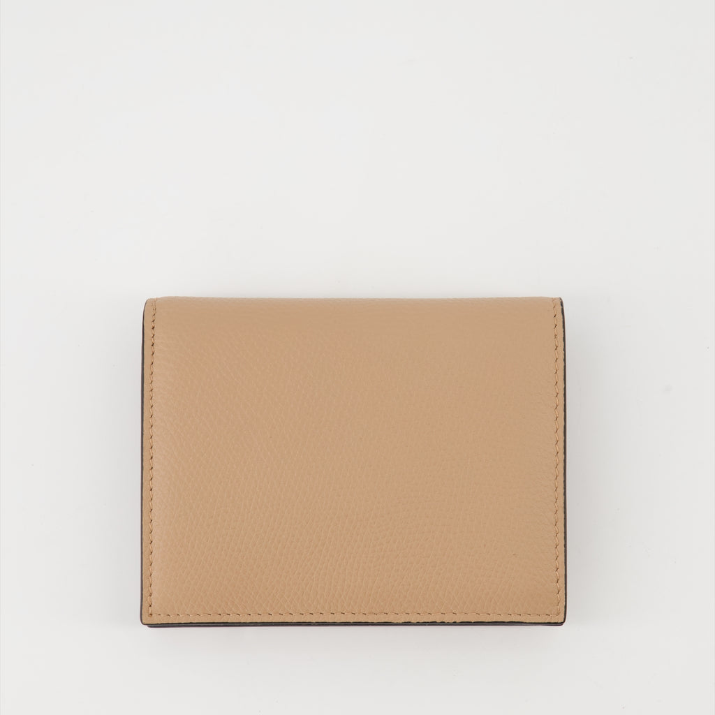 スモールレザーグッズ VLogo シグネチャー ウォレット Valentino Garavani ベージュ Femme