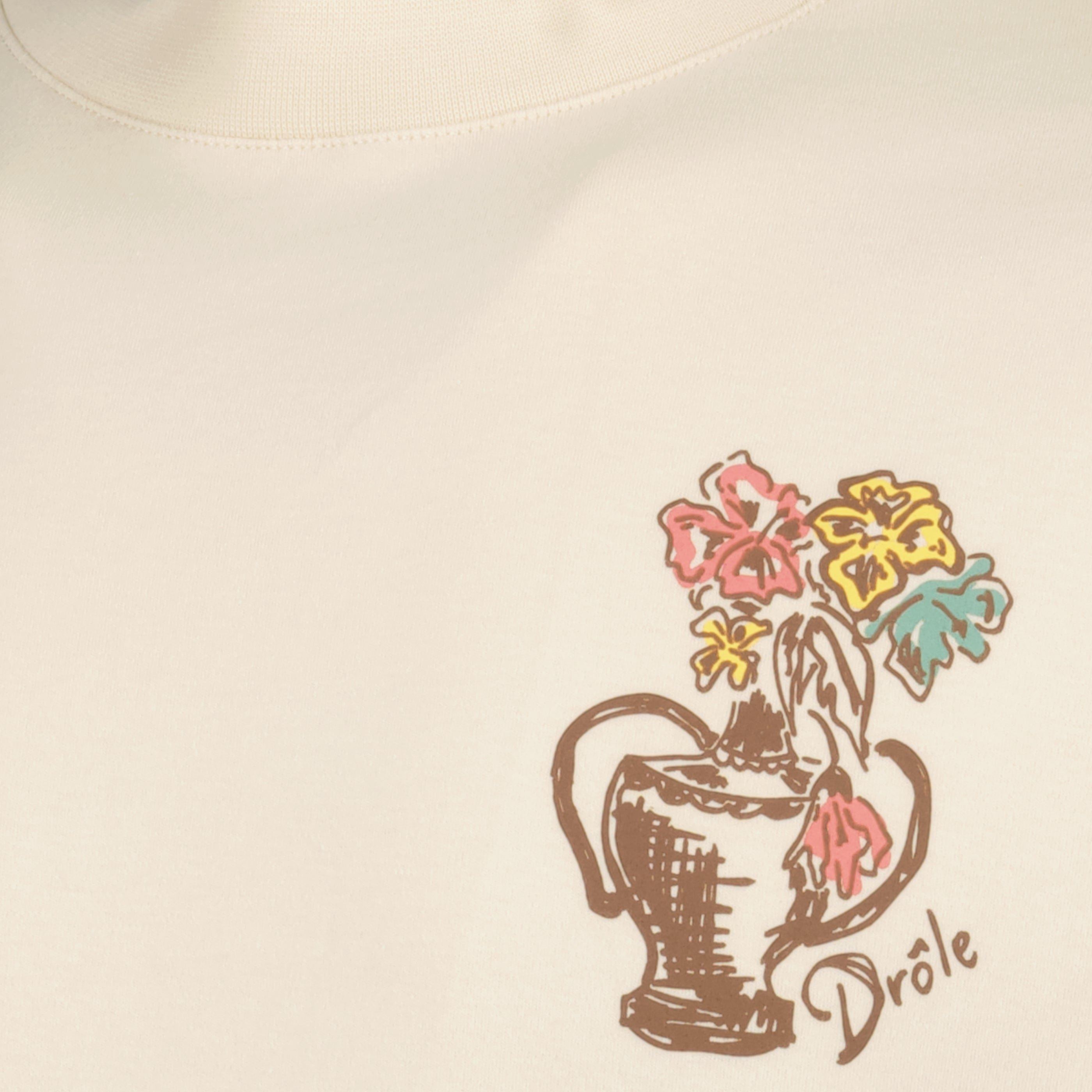 Image de l'article T-shirt beige Vase Havana de la marque Drole De Monsieur pour Homme - Saison Printemps-Été 2026 - Vue détaillée_1