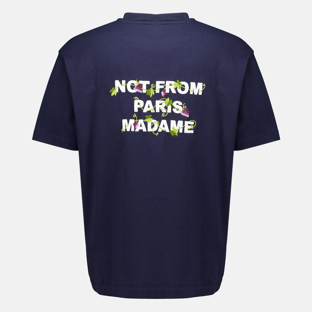T-shirts T-Shirt con Slogan Vite Blu Navy Drole De Monsieur Bleu foncé Homme