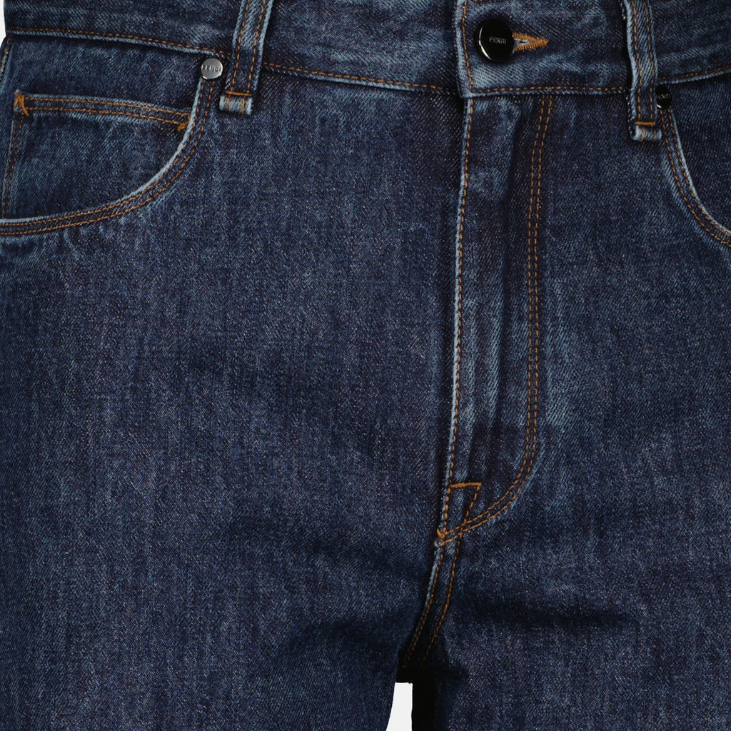 Image de l'article Jean en denim bleu de la marque Fendi pour Homme - Saison Printemps-Été 2026 - Vue détaillée_2
