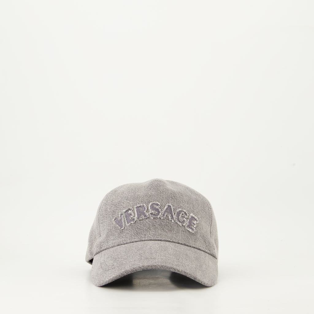 Chapeaux, casquettes et bonnets Casque en denim Versace Gris Homme