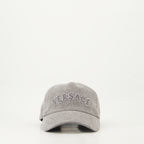 Chapeaux, casquettes et bonnets Casque en denim Versace Gris Homme