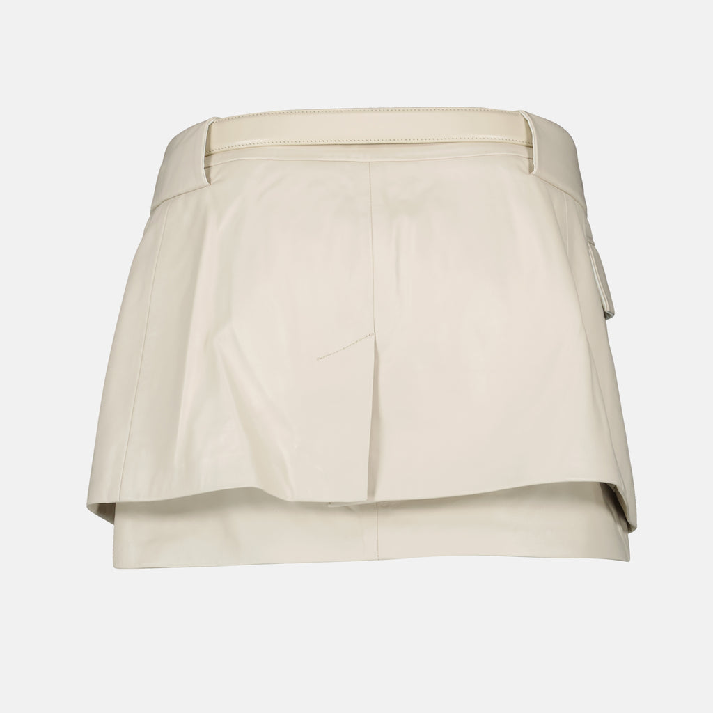 Gonne Gonna in Pelle Yori Iro Beige Femme