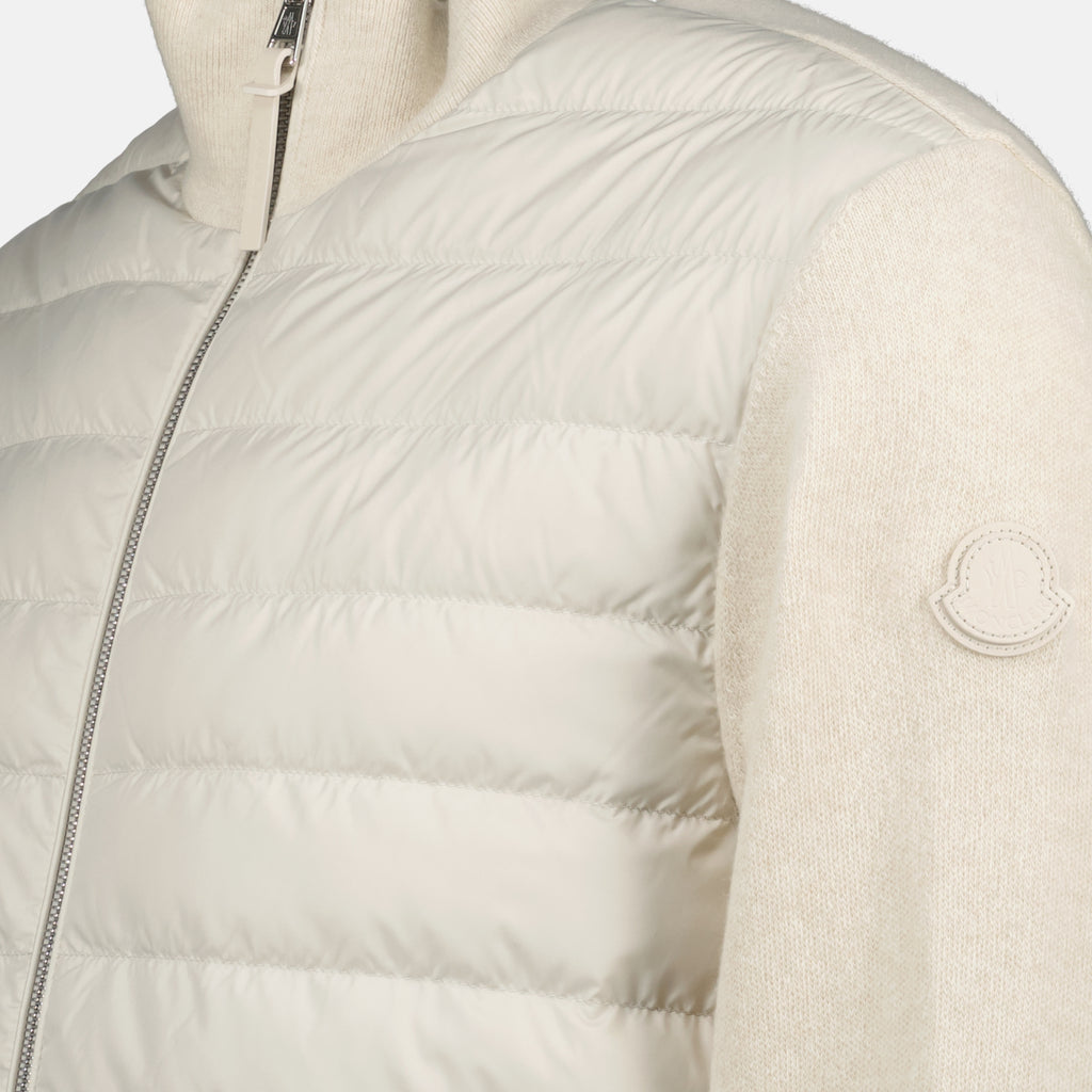 Image de l'article Cardigan bi-matière de la marque Moncler pour Homme - Saison Automne-Hiver 2025 - Vue détaillée_3