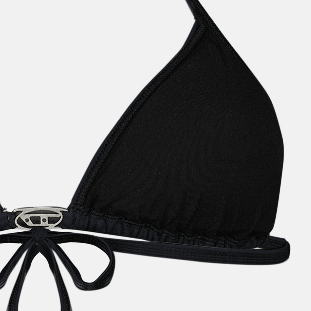 Bild des schwarzen Nylon-Bikini-Oberteils Elettra von Diesel für Frauen - Frühjahr/Sommer 2026 - Detailansicht_2