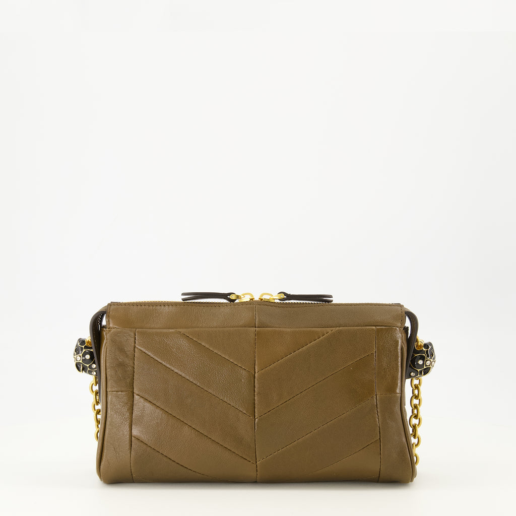 Sacs bandoulière Panthea Small Brown Leather Bag Valentino Garavani Kaki Femme