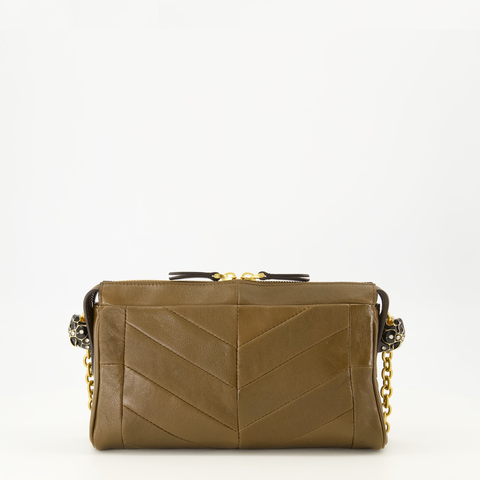 Sacs bandoulière Panthea Small Brown Leather Bag Valentino Garavani Kaki Femme