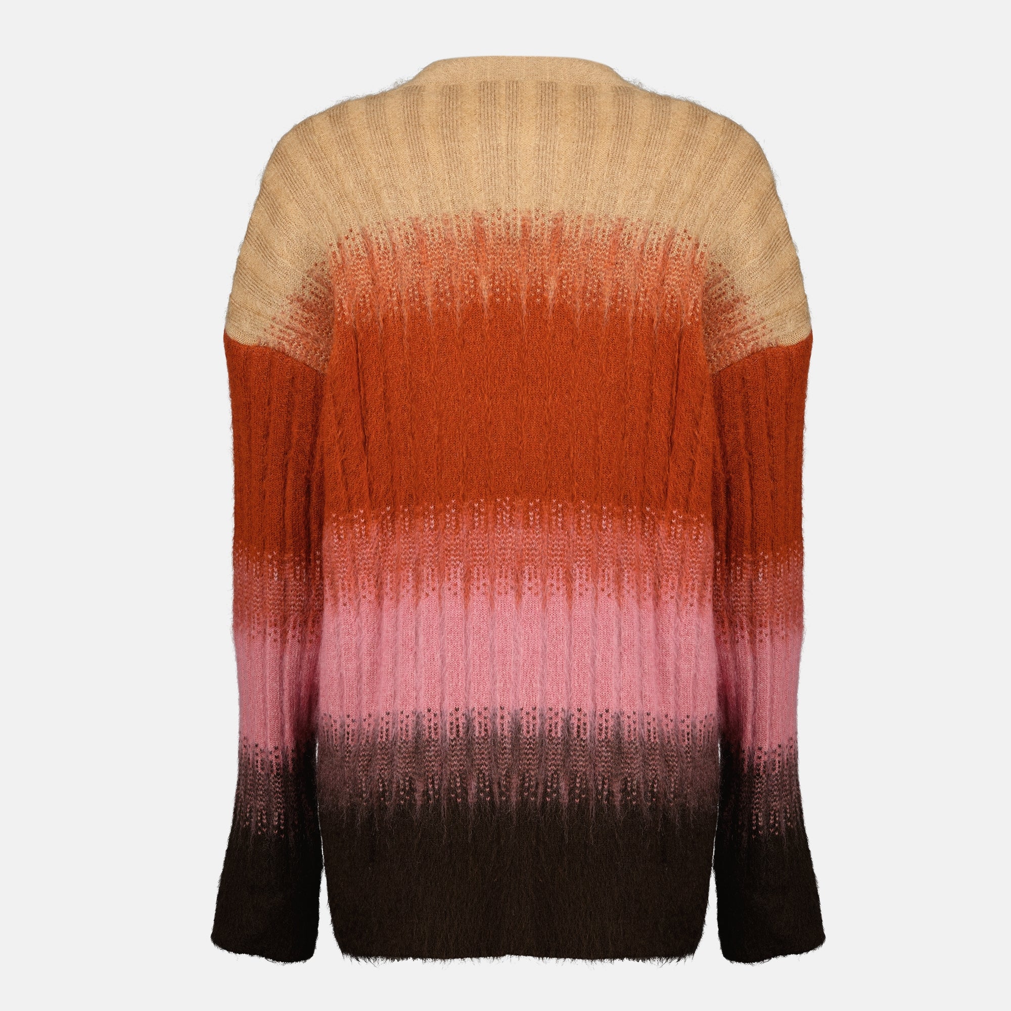 Image de l'article Cardigan en mohair et laine multicolore de la marque Fendi pour Femme - Saison Automne-Hiver 2025 - Vue de Dos
