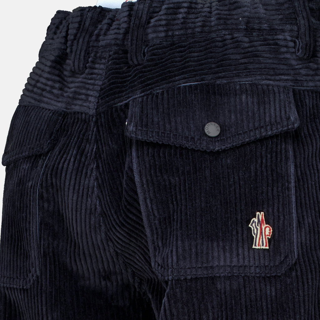 Pantalons Pantalon bleu marine en velours côtelé Moncler Grenoble Bleu foncé Homme