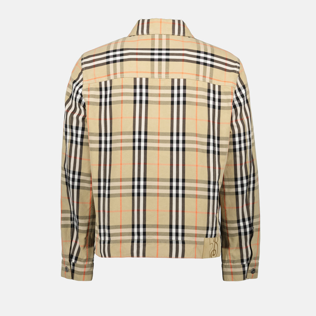 Jackets Plaid Denim Jacket Burberry Beige Homme