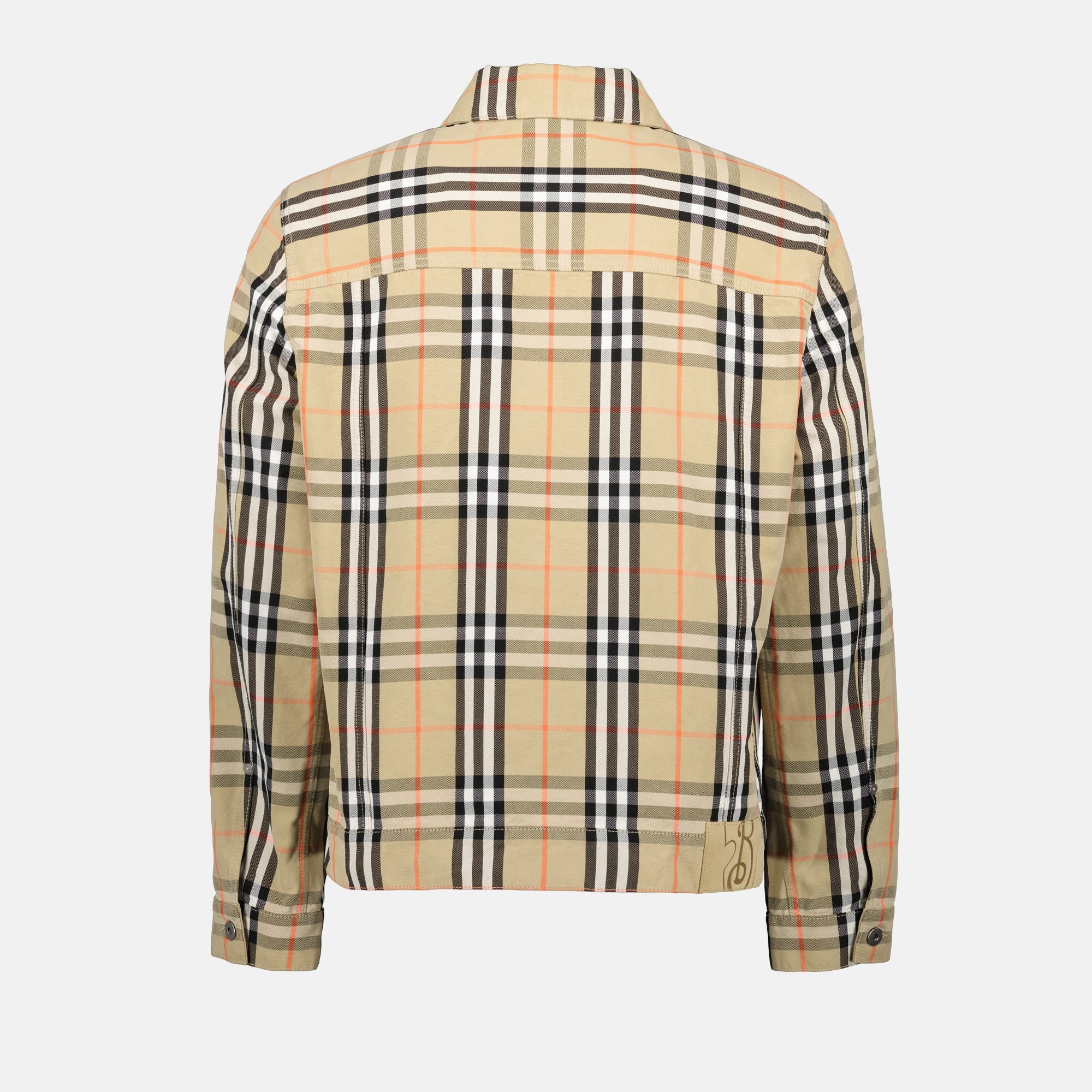 Vestes Veste en jean à carreaux Burberry Beige Homme