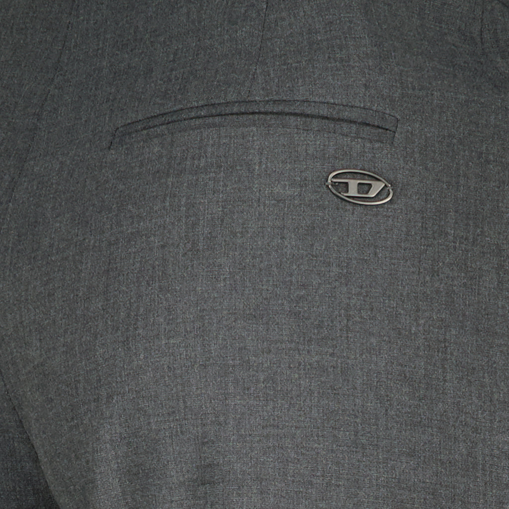 Image of the P-Romise-S1 gray tailored pants by Diesel for Women - Spring-Summer 2026 - Detailed View 1