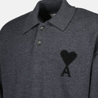 Polos Polo de Lana Ami PARIS Gris Homme
