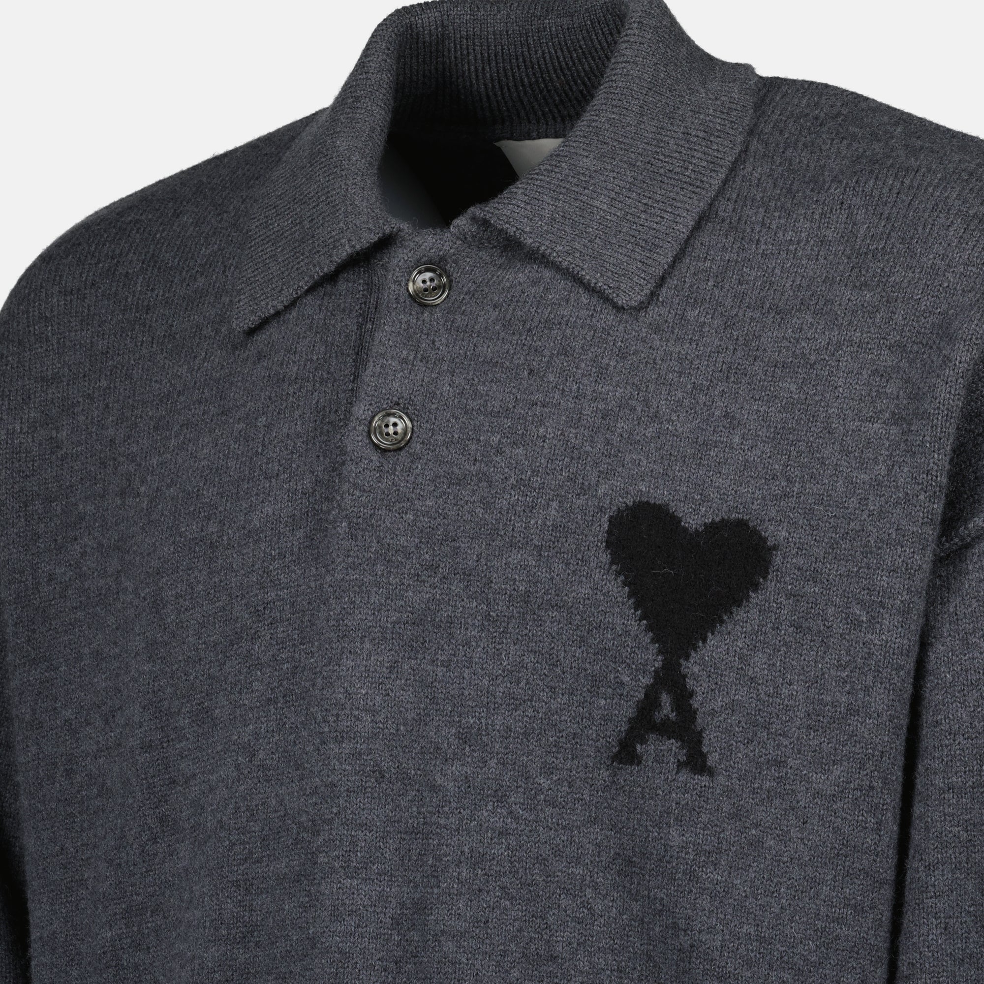 Polos Polo de Lana Ami PARIS Gris Homme