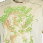 Imagem da t-shirt estampada verde da marca Diesel para Homem - Primavera-Verão 2026 - Vista Detalhada_1