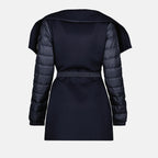 Vestes Cape en laine matelassée Moncler Bleu foncé Femme