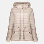 Manteaux Doudoune Raies beige Moncler Beige Femme