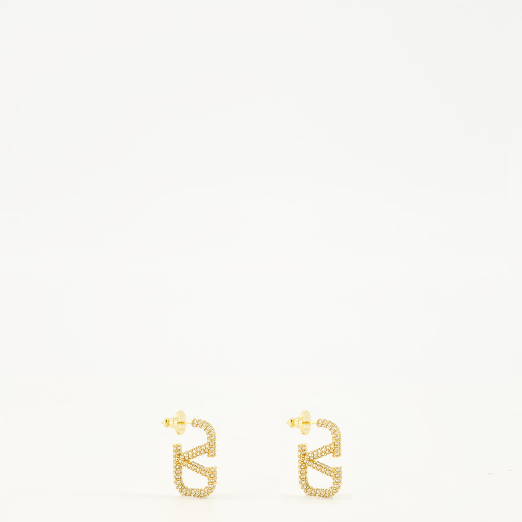 Bijoux VLogo 귀걸이 스와로브스키® 크리스탈 Valentino Garavani Doré Femme