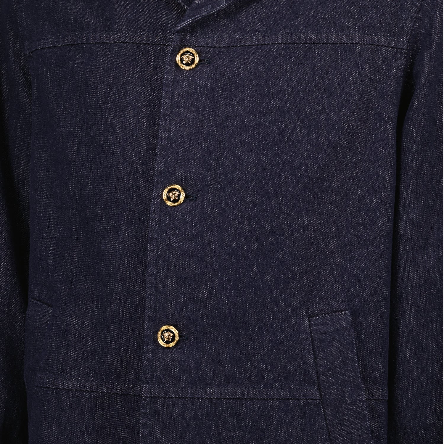 Vestes Manteau en jean brut Versace Bleu foncé Homme