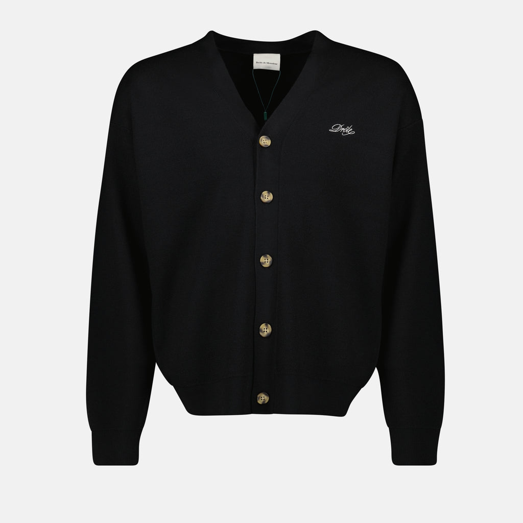 Maille Cardigan Drôle Drole De Monsieur Noir Homme